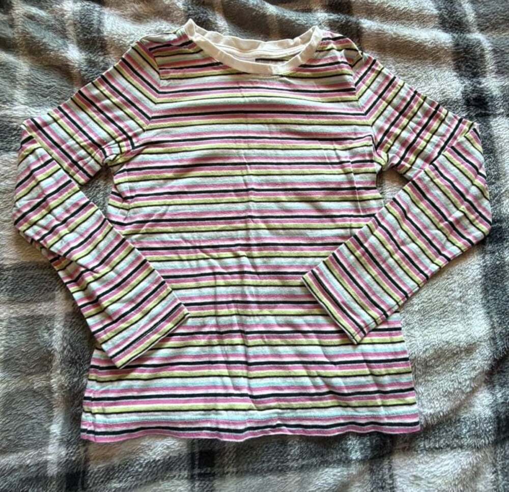Gymboree Girls Multicolor Striped Long Sleeve Cotton Tee Shirt Size 6